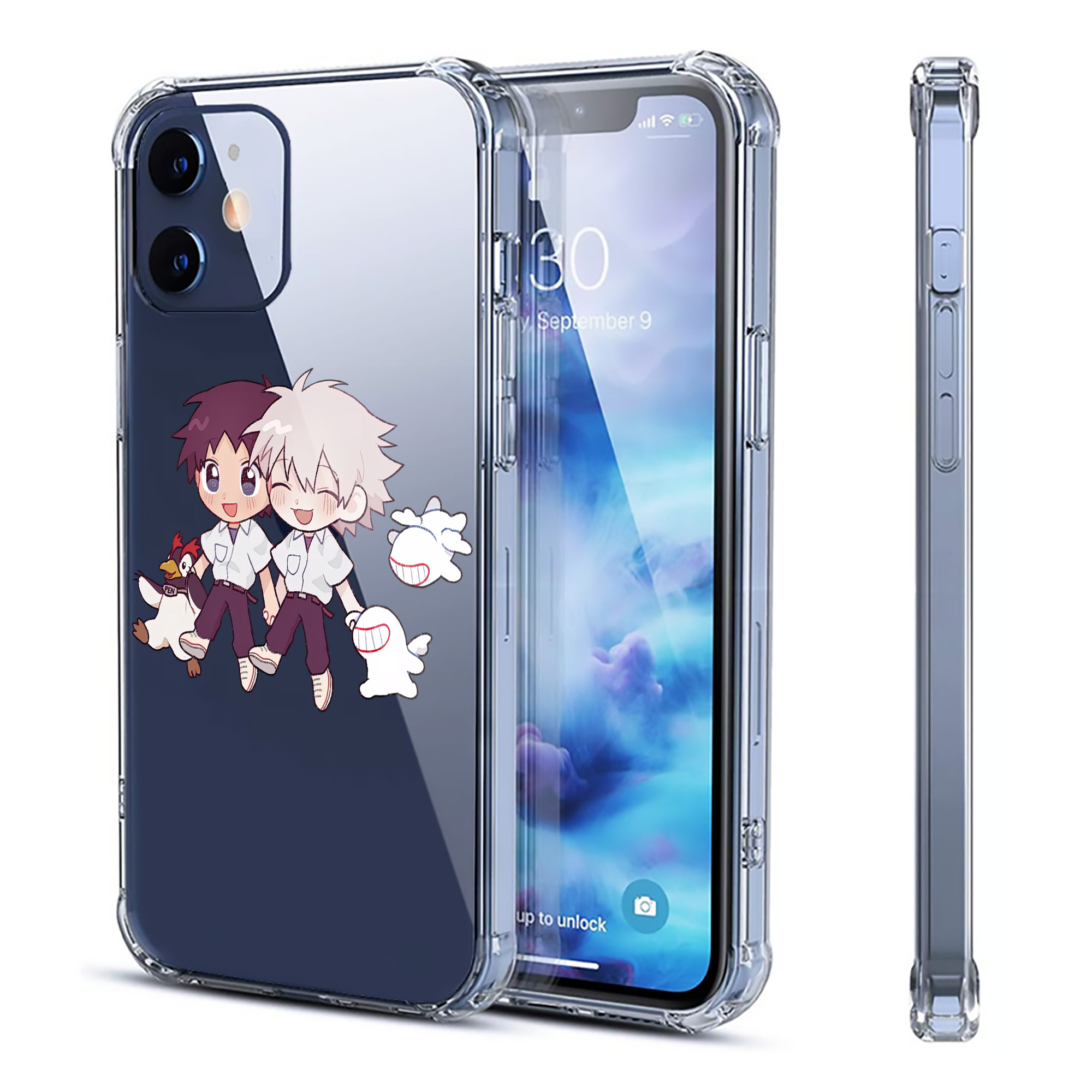 （画像用） EVA 新世紀エヴァンゲリオン 【iPhone 12シリーズ対応】透明スマホケース（クリアソフトケース）